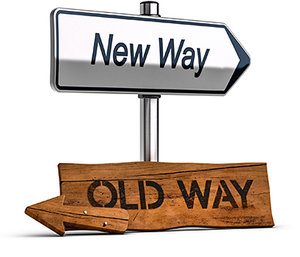 old way, new way - Copyright – Stock Photo / Register Mark