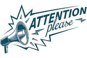 attention please - Copyright – Stock Photo / Register Mark