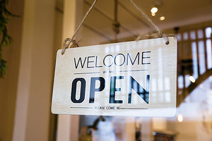 We are open - Copyright – Stock Photo / Register Mark