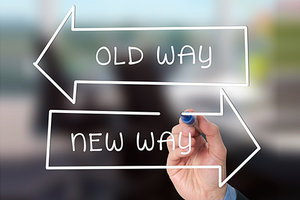 old way new way - Copyright – Stock Photo / Register Mark