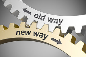 new way old way - Copyright – Stock Photo / Register Mark