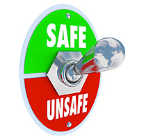 safe unsafe - Copyright – Stock Photo / Register Mark