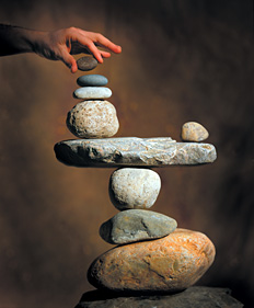 balancing rocks - Copyright – Stock Photo / Register Mark