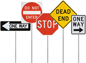 dead end one way - Copyright – Stock Photo / Register Mark