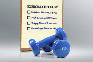 exercise checklist - Copyright – Stock Photo / Register Mark