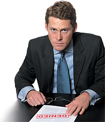 Insurance Angry Man - Copyright – Stock Photo / Register Mark