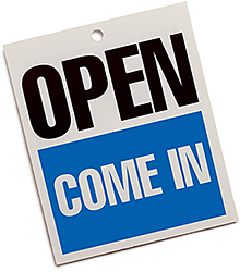 open come in - Copyright – Stock Photo / Register Mark