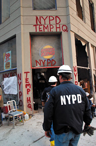 Temporary NYPD headquarters - Copyright – Stock Photo / Register Mark