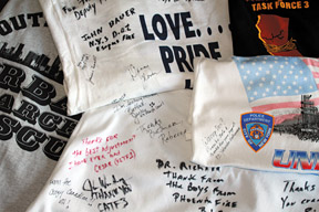 WTC signed T-shirts - Copyright – Stock Photo / Register Mark